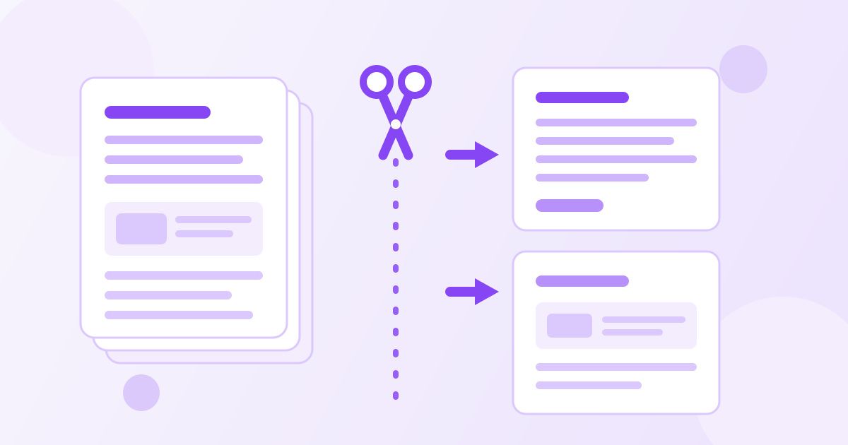 تقسيم ملف PDF مجانًا واستخراج الصفحات التي تحتاجها